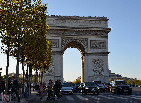 Arc de Triomphe honours those who died in the French Revolution and the Napoleonic Wars