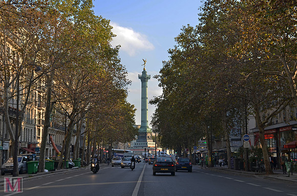 Column with the Genius of Liberty on top in Place de la Bastille